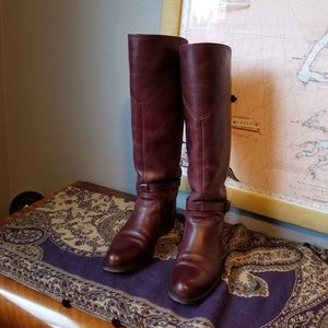 Gorgeous Tall Burgundy Frye Dorado Riding Boots